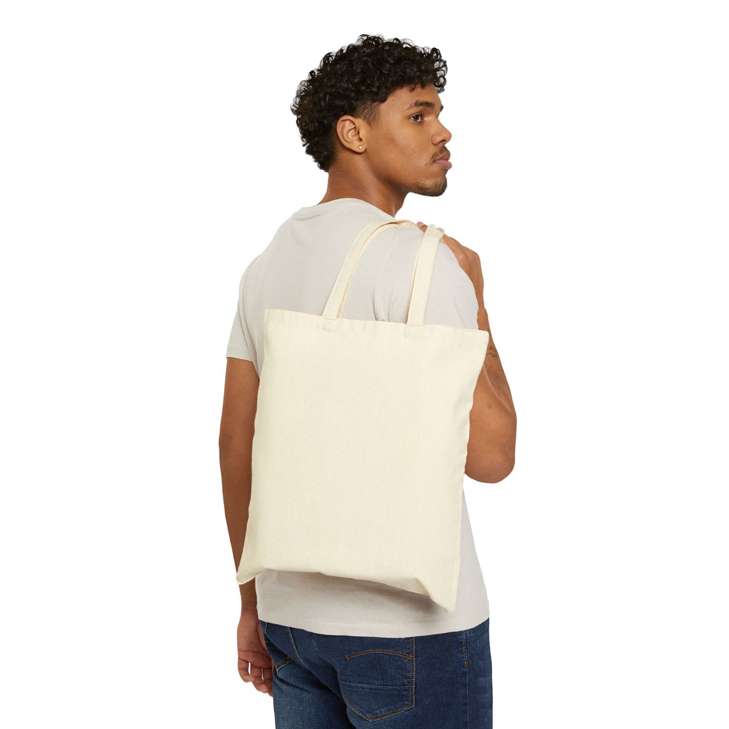 Fatt Root Cotton Canvas Tote Bag - Eco-Friendly Shopping & Everyday Use