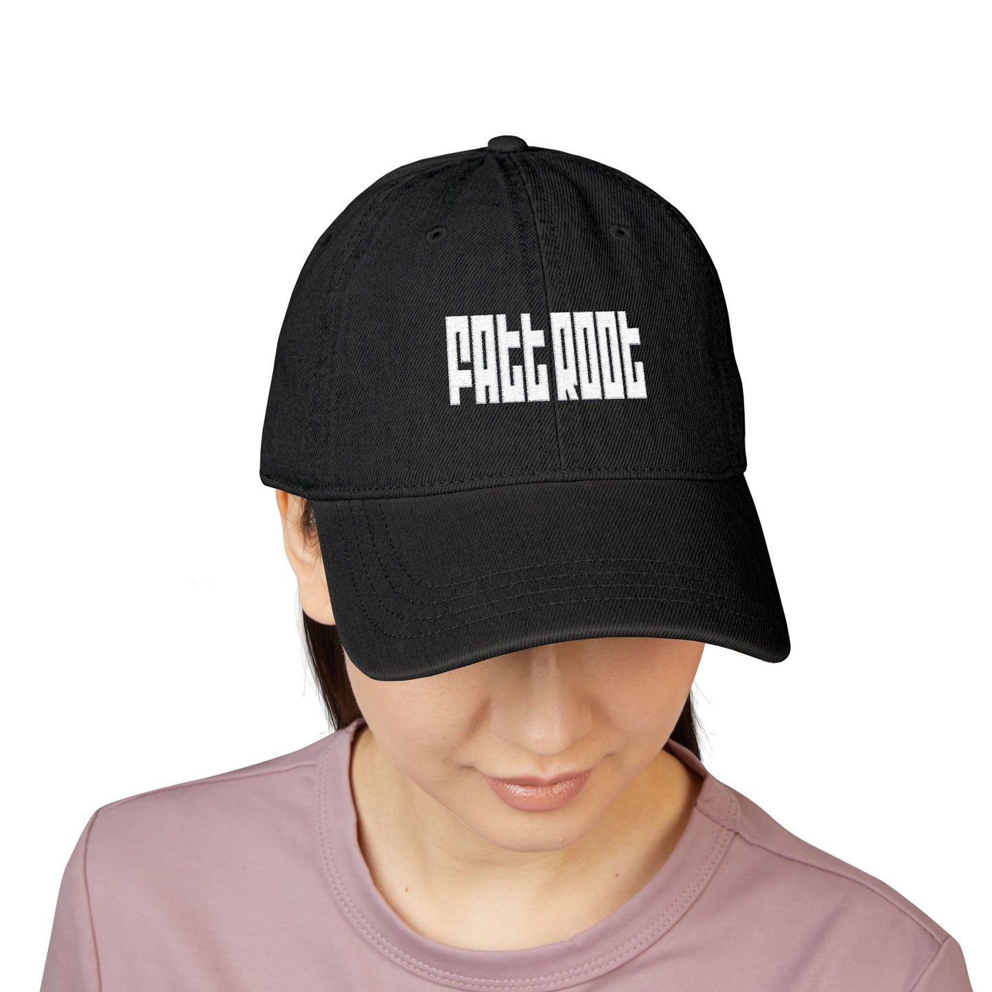 Embroidered Fatt Root Denim Hat - Stylish and Casual Social Cap for Everyday Wear
