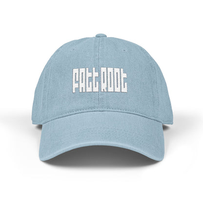 Embroidered Fatt Root Denim Hat - Stylish and Casual Social Cap for Everyday Wear