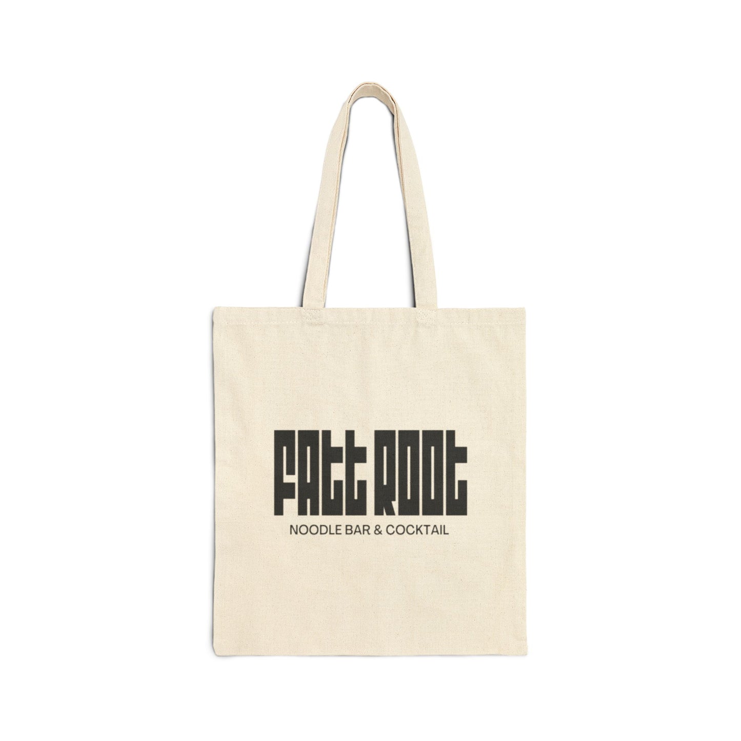 Fatt Root Cotton Canvas Tote Bag - Eco-Friendly Shopping & Everyday Use