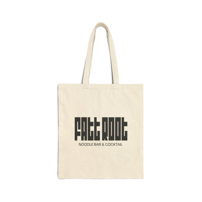 Fatt Root Cotton Canvas Tote Bag - Eco-Friendly Shopping & Everyday Use