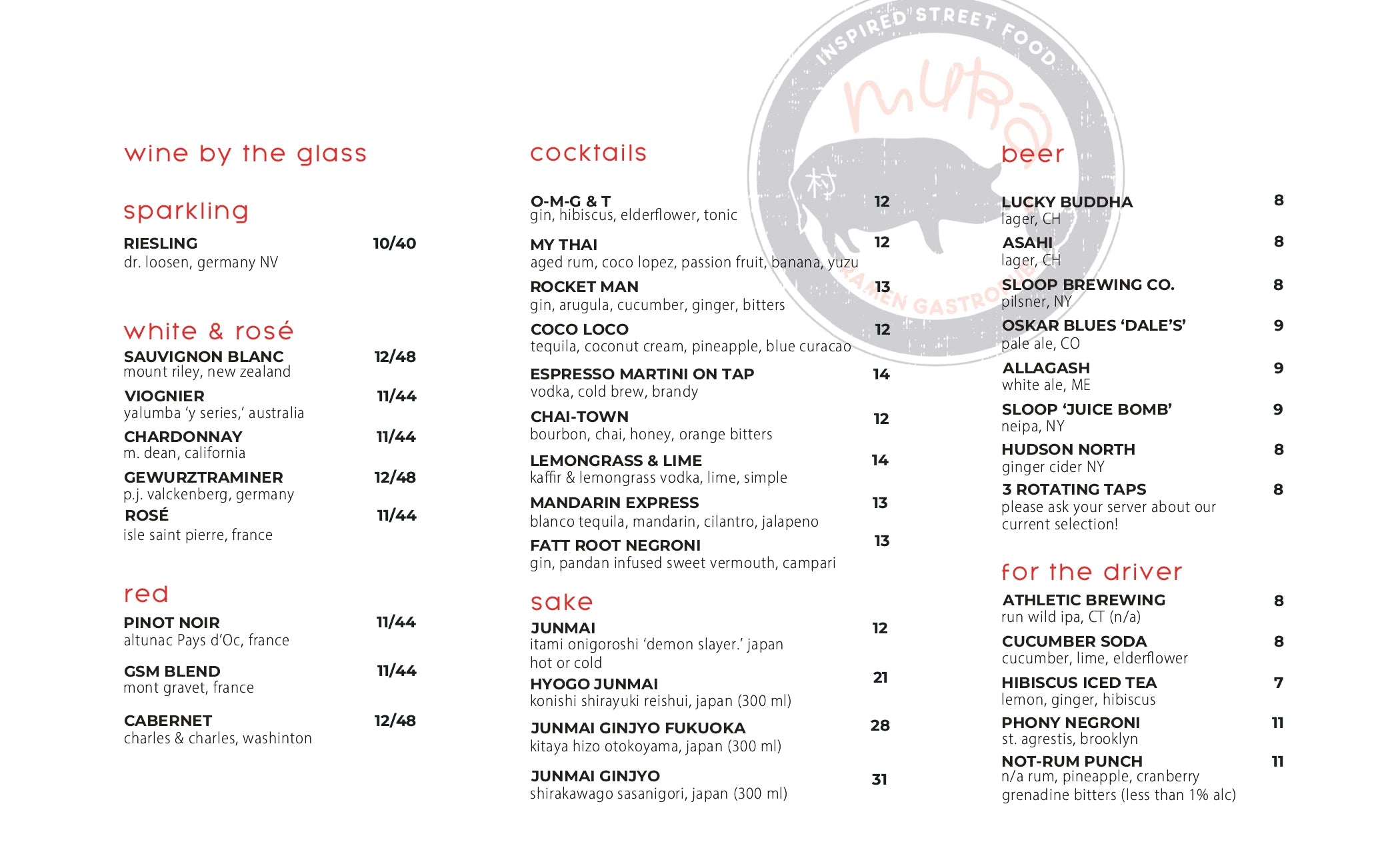 Fatt Root Menu – Fatt Root Kitchen & Bar
